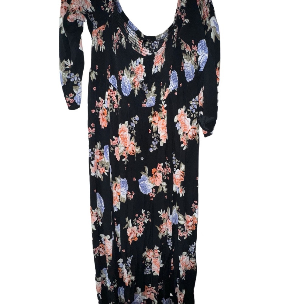 Torrid Floral Black Maxi Dress